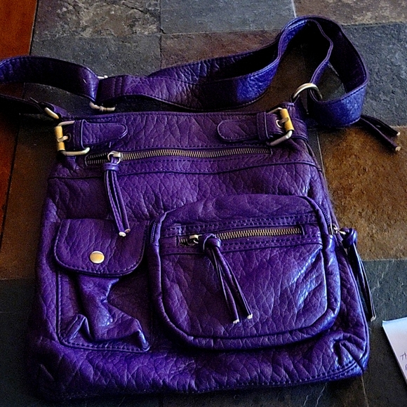 Medium dark purple super soft shoulder purse - Picture 1 of 1